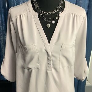 Elegant Women's Cream Blouse